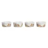 Uzkodu komplekts DKD Home Decor 19,7 x 19,7 x 1 cm Dabisks Zils Daudzkrāsains Keramika Cottage Mājas