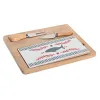 Uzkodu komplekts DKD Home Decor 24,5 x 20 x 1,2 cm Sarkans Zils Keramika Vidusjūra Mājas