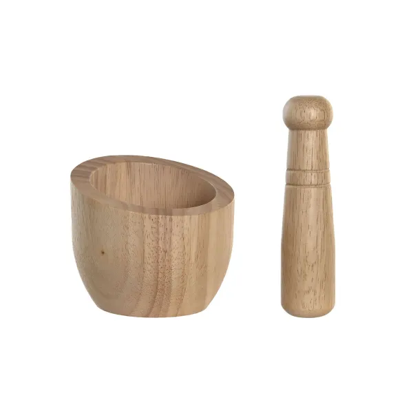 Virtuvinis grūstuvas DKD Home Decor Bambukas 12 x 12 x 14,5 cm