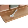 Uzkodu komplekts DKD Home Decor 26 x 9 x 4 cm Porcelāns Daudzkrāsains Bambuss 8 Daudzums Skandināvu