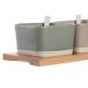 Uzkodu komplekts DKD Home Decor 29 x 11,5 x 1,5 cm Porcelāns Daudzkrāsains Bambuss Skandināvu
