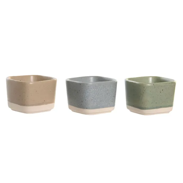 Комплект для аперитива DKD Home Decor 21,6 x 15 x 1,5 cm Фарфор Разноцветный Бамбук Скандинавский