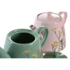 Teekannu DKD Home Decor Pinkki Vihreä Kivitavara (2 osaa)