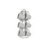 Set of Mugs with Saucers DKD Home Decor White Metal Stoneware 90 ml 8 x 6 x 6 cm 11 x 11 x 2 cm