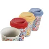 Kannellinen kuppi DKD Home Decor Monivärinen Gėlės 400 ml (4 osaa)