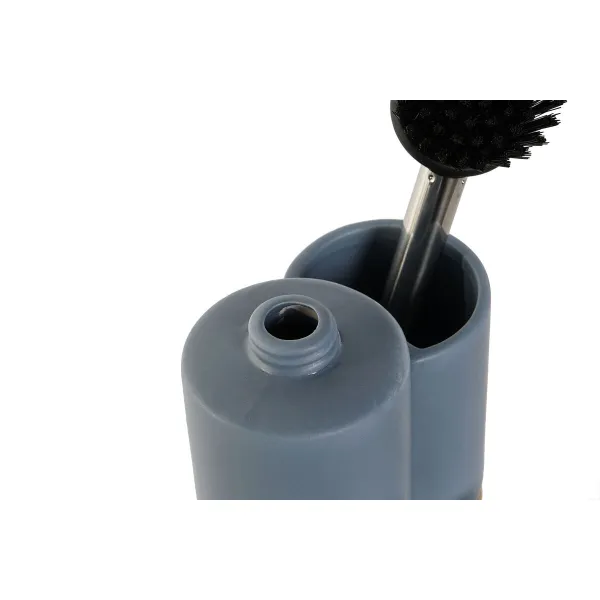 Дозатор мыла 2-в-1 для раковин DKD Home Decor Бамбук Нержавеющая сталь Dolomite 11,5 x 6,5 x 18,5 cm (2 штук)