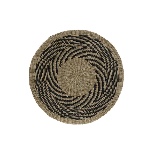 Stalo kilimėlis DKD Home Decor Juoda Natūralus 38 x 38 x 1 cm