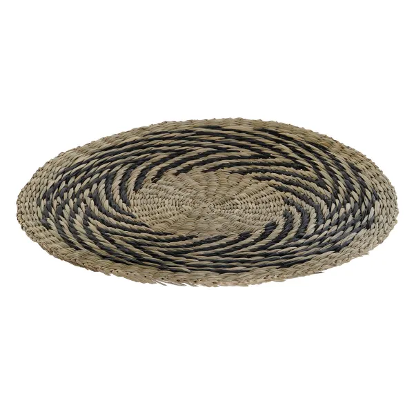 Table Mat DKD Home Decor Black Natural 38 x 38 x 1 cm