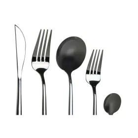 Stalo įrankiai DKD Home Decor Juoda Nerūdijantis plienas 3 x 1,5 x 13 cm 20 Dalys