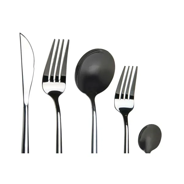 Stalo įrankiai DKD Home Decor Juoda Nerūdijantis plienas 3 x 1,5 x 13 cm 20 Dalys
