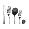 Galda piederumi DKD Home Decor Melns Nerūsējošais tērauds 3 x 1,5 x 13 cm 20 Daudzums