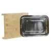 Разделочная доска DKD Home Decor Натуральный Бамбук Нержавеющая сталь 28 x 21,5 x 4,2 cm