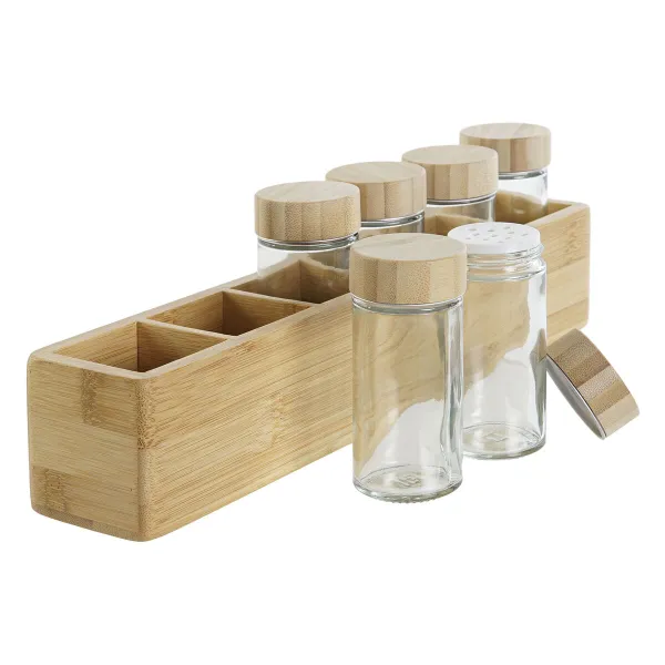Подставка для специй из бамбука DKD Home Decor 32,5 x 6,5 x 6,5 cm
