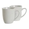 4-osainen mukisetti DKD Home Decor Valkoinen Posliini 330 ml 12 x 10 x 9 cm
