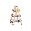 Vaisių dubuo Home ESPRIT Juoda Natūralus Plienas Pušis 48 x 32 x 79 cm
