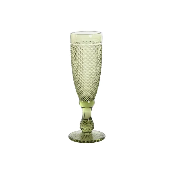 Setti laseja DKD Home Decor Vihreä Kristalli 150 ml