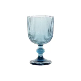 Setti laseja DKD Home Decor Sininen Kristalli 240 ml