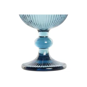 Setti laseja DKD Home Decor Sininen Kristalli 240 ml