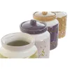 Purkki DKD Home Decor Vihreä Pinkki Sinappi Liila Dolomite Shabby Chic 1 L 12 x 12 x 16 cm (4 osaa)