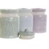 Skārdene DKD Home Decor Zils Zaļš Ceriņš Dolomite 12 x 12 x 16 cm (3 gb.)