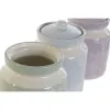 Alavas DKD Home Decor Mėlyna Žalia Alyvinė Dolomite 12 x 12 x 16 cm (3 vnt.)
