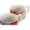 Vnt. kavos puodelių rinkinys DKD Home Decor Balta Spalvotas Šviesiai rudas Metalinis Bambukas Dolomite 260 ml