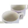 Komplekts ar kafijas tasēm DKD Home Decor Zaļš Debesu zils Ceriņš Metāls Bambuss Dolomite 260 ml