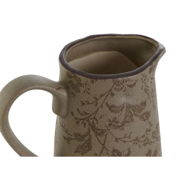 Кружка Home ESPRIT Коричневый Зеленый Керамика Лист растения Shabby Chic