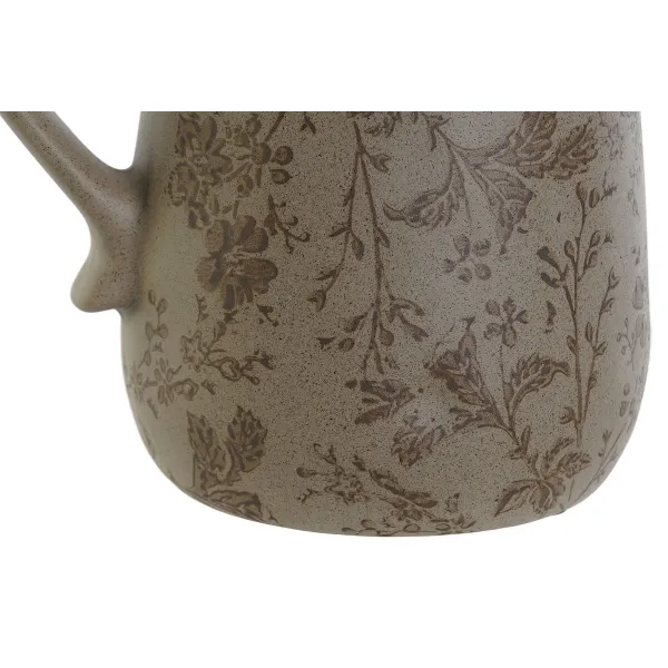 Кружка Home ESPRIT Коричневый Зеленый Керамика Лист растения Shabby Chic