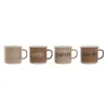 Набор из 4 кружек Mug Home ESPRIT Коричневый Керамика 285 ml 9 x 7 x 8 cm