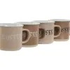 4 vnt. puodelių rinkinys Home ESPRIT Ruda Keramikos dirbinys 285 ml 9 x 7 x 8 cm