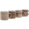 Piece Coffee Cup Set Home ESPRIT Brown Stoneware 180 ml