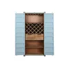 Bottle rack Home ESPRIT Turquoise Metal MDF Wood 76,5 x 39,5 x 157,5 cm