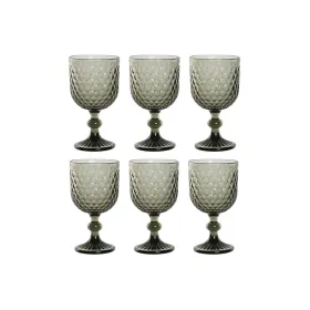Setti laseja Home ESPRIT Harmaa Kristalli 325 ml (6 osaa)