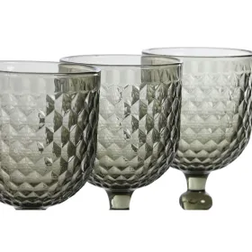 Setti laseja Home ESPRIT Harmaa Kristalli 325 ml (6 osaa)