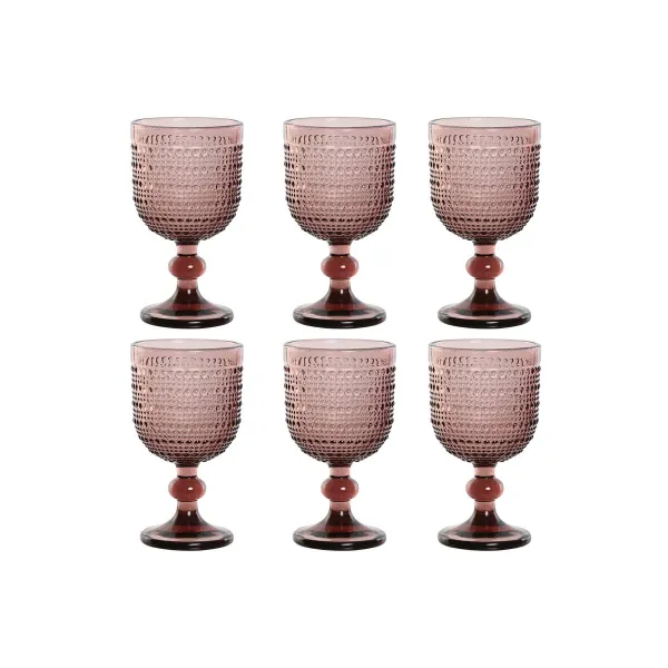 Набор рюмок Home ESPRIT Розовый Стеклянный 240 ml (6 штук)