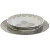 Pusdienas Aprīkojuma Komplekts Home ESPRIT Zils Bēšs Porcelāns 18 Daudzums 27 x 27 x 2 cm