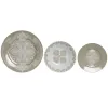 Indų Rinkinys Home ESPRIT Mėlyna Rusvai gelsva Porcelianas 18 Dalys 27 x 27 x 2 cm