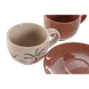 Komplekts ar kafijas tasēm Home ESPRIT Dzeltens Bēšs Terakota Ceriņš Metāls Dolomite 180 ml