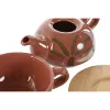 Arbatinukas Home ESPRIT Balta Rusvai gelsva Degtas molis Šviesiai rožinis Dolomite 750 ml (2 vnt.)