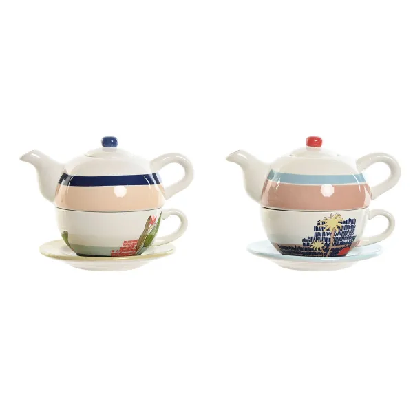 Чайник Home ESPRIT Синий Белый Зеленый Светло Pозовый Dolomite 750 ml (2 штук)