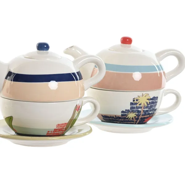 Чайник Home ESPRIT Синий Белый Зеленый Светло Pозовый Dolomite 750 ml (2 штук)
