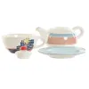 Arbatinukas Home ESPRIT Mėlyna Balta Žalia Šviesiai rožinis Dolomite 750 ml (2 vnt.)
