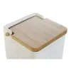 Salt Shaker with Lid DKD Home Decor Blue White Green Lilac Bamboo Scandi 750 ml 14 x 12,5 x 12 cm (3 Units)