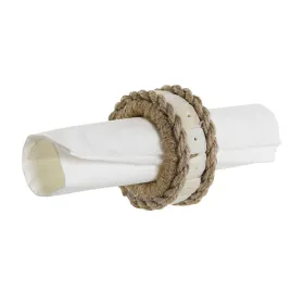 Кольцо для салфетки DKD Home Decor Натуральный Джут Смола Алюминий 6 x 3 x 6 cm 4 Предметы