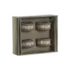 Кольцо для салфетки DKD Home Decor Натуральный Джут Смола Алюминий 6 x 3 x 6 cm 4 Предметы