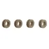 Napkin ring DKD Home Decor Natural Jute Mango wood 6 x 3 x 6 cm 4 Pieces