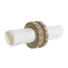 Lautasliinarengas DKD Home Decor Luonnollinen Juutti Mangopuu 6 x 3 x 6 cm 4 Kappaletta