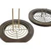 Virtuvės popieriaus laikiklis Home ESPRIT Rusvai gelsva Pilka Metalinis Kaučiukmedžio mediena 15 x 15 x 31 cm (2 vnt.)