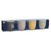 Komplekts ar 4 krūzēm Home ESPRIT Dzeltens Bēšs Pelēks Rozā Porcelāns 410 ml 13 x 9 x 9,4 cm